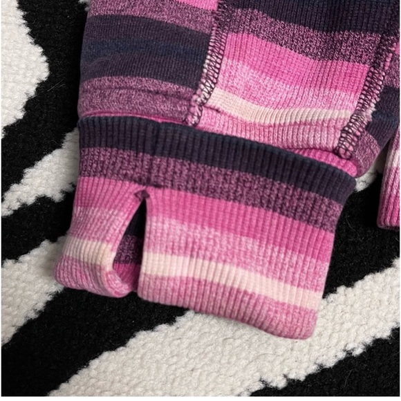 Lululemon Scuba Hoodie Stripes Pink Ombré Smoky Rose Vintage Rare Size 10 - Picture 12 of 12
